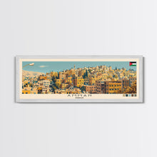 Load image into Gallery viewer, Amman, Jordan Panoramic Canvas Print, Amman, Jordan Painting, Jordan Art, Amman Travel Poster, Travel Art, Guest Room Painting