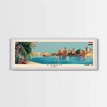 Load image into Gallery viewer, Aswan, Egypt Panoramic Canvas Print, Aswan, Egypt Painting, Egypt Art, Aswan Travel Poster, Travel Art, Housewarming Gift