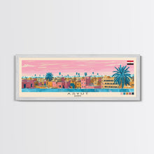 Load image into Gallery viewer, Asyut, Egypt Panoramic Canvas Print, Asyut, Egypt Painting, Egypt Art, Asyut Travel Poster, Travel Art, Guest Room Painting