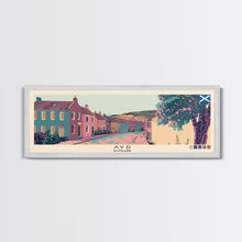 Load image into Gallery viewer, Ayr, Scotland Panoramic Canvas Print, Ayr, Scotland Painting, Scotland Art, Ayr Travel Poster, Travel Art, Guest Room Painting