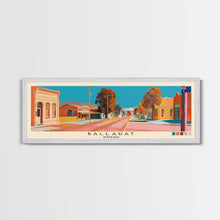 Load image into Gallery viewer, Ballarat, Australia Panoramic Canvas Print, Ballarat, Australia Painting, Australia Art, Ballarat Travel Poster, Travel Art, Housewarming Gift