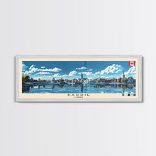 Load image into Gallery viewer, Barrie, Canada Panoramic Canvas Print, Barrie, Canada Painting, Canada Art, Barrie Travel Poster, Travel Art, Guest Room Painting