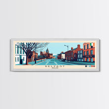 Load image into Gallery viewer, Belfast, Ireland Panoramic Canvas Print, Belfast, Ireland Painting, Ireland Art, Belfast Travel Poster, Travel Art, Vacation Gift