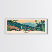 Load image into Gallery viewer, Bello, Colombia Panoramic Canvas Print, Bello, Colombia Painting, Colombia Art, Bello Travel Poster, Travel Art, Living Room Painting