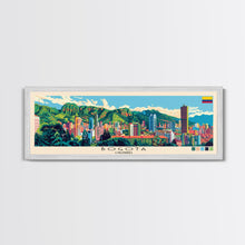 Load image into Gallery viewer, Bogota, Colombia Panoramic Canvas Print, Bogota, Colombia Painting, Colombia Art, Bogota Travel Poster, Travel Art, Living Room Painting