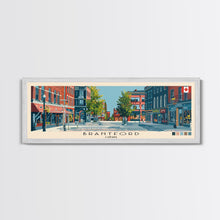 Load image into Gallery viewer, Brantford, Canada Panoramic Canvas Print, Brantford, Canada Painting, Canada Art, Brantford Travel Poster, Travel Art, Living Room Painting