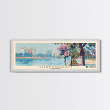 Cargar imagen en el visor de la galería, Chattogram, Bangladesh Panoramic Canvas Print, Chattogram, Bangladesh Painting, Bangladesh Art, Chattogram Travel Poster, Travel Art, Guest Room Painting