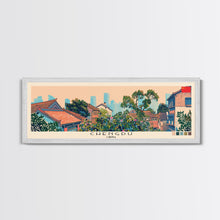 Load image into Gallery viewer, Chengdu, China Panoramic Canvas Print, Chengdu, China Painting, China Art, Chengdu Travel Poster, Travel Art, Vacation Gift