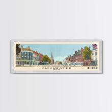Cargar imagen en el visor de la galería, Chichester, England Panoramic Canvas Print, Chichester, England Painting, England Art, Chichester Travel Poster, Travel Art, Housewarming Gift