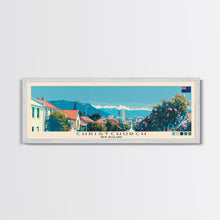 Load image into Gallery viewer, Christchurch, New Zealand Panoramic Canvas Print, Christchurch, New Zealand Painting, New Zealand Art, Christchurch Travel Poster, Travel Art, Housewarming Gift