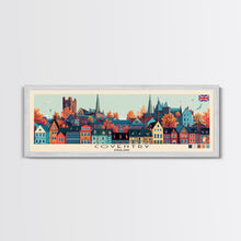 Load image into Gallery viewer, Coventry, England Panoramic Canvas Print, Coventry, England Painting, England Art, Coventry Travel Poster, Travel Art, Living Room Painting