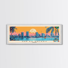 Load image into Gallery viewer, Dar es Salaam, Tanzania Panoramic Canvas Print, Dar es Salaam, Tanzania Painting, Tanzania Art, Dar es Salaam Travel Poster, Travel Art, Living Room Painting