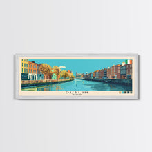 Load image into Gallery viewer, Dublin, Ireland Panoramic Canvas Print, Dublin, Ireland Painting, Ireland Art, Dublin Travel Poster, Travel Art, Guest Room Painting