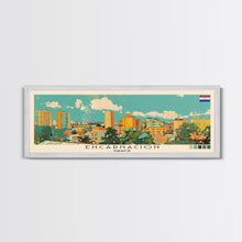 Load image into Gallery viewer, Encarnacion, Paraguay Panoramic Canvas Print, Encarnacion, Paraguay Painting, Paraguay Art, Encarnacion Travel Poster, Travel Art, Housewarming Gift