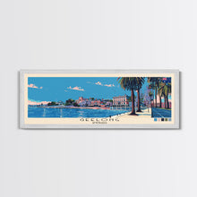 Load image into Gallery viewer, Geelong, Australia Panoramic Canvas Print, Geelong, Australia Painting, Australia Art, Geelong Travel Poster, Travel Art, Guest Room Painting
