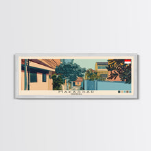Load image into Gallery viewer, Makassar, Indonesia Panoramic Canvas Print, Makassar, Indonesia Painting, Indonesia Art, Makassar Travel Poster, Travel Art, Guest Room Painting
