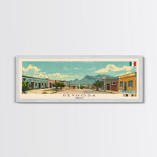 Load image into Gallery viewer, Reynosa, Mexico Panoramic Canvas Print, Reynosa, Mexico Painting, Mexico Art, Reynosa Travel Poster, Travel Art, Guest Room Painting