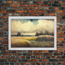 Load image into Gallery viewer, Subdued Watercolor Wall Art, Framed Canvas Print, Muted Moody Minimalist Boho Style Wall Art, Guest Room, Above Bed Art, Above Sofa Wall Art