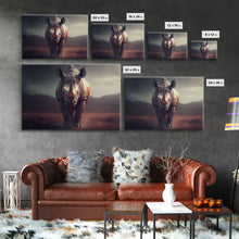 Load image into Gallery viewer, Desert Rhinoceros Animal Nature Ivory Tusk Fine Art Print, Wall Decor, Wall Poster, Wall Art Print