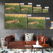 Cargar imagen en el visor de la galería, Cute Sleeping fox Framed Canvas Wall Art, Canvas Print Decor for Home & Office Decoration Canvas Ready to Hang