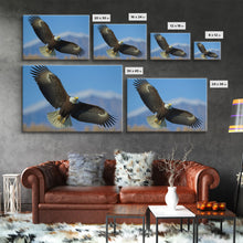 Load image into Gallery viewer, Eagle in a Mountain Clouds Canvas Wall Art Design, Framed Canvas Print Decor for Home & Office Decoration, CANVAS READY to Hang