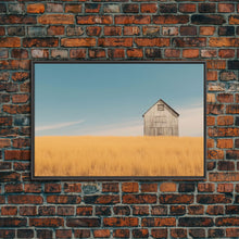 Load image into Gallery viewer, Liminal Spaces, Rustic Farmhouse Wall Decor, Teal Gray Barn Landscape Art Print or Canvas, Country Living Room Wall Decor, Liminal Art