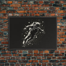 Carregar imagem no visualizador da galeria, Adrift - Astronaut Lost In Space - Framed Canvas Print - Black and White Space Art