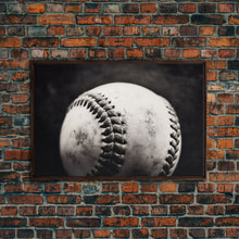 Carregar imagem no visualizador da galeria, Framed Baseball Print, Black and White Baseball Picture, Sports Wall Decor, Boys Room Wall Decor, Baseball Player Gift, Baseball Nursery Art
