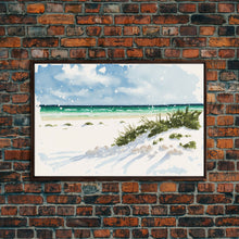 Carregar imagem no visualizador da galeria, framed ocean art canvas, beach wall art, framed wall art, living room wall decor, abstract landscape art, framed canvas print