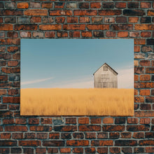Load image into Gallery viewer, Liminal Spaces, Rustic Farmhouse Wall Decor, Teal Gray Barn Landscape Art Print or Canvas, Country Living Room Wall Decor, Liminal Art