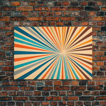 Carregar imagem no visualizador da galeria, Mid Century Modern Art - Panoramic Canvas Print - Retro Loft Art - Large Wall Art Painting - Geometric Abstract Art - MCM Art