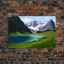 Carregar imagem no visualizador da galeria, Calm and Serene Landscape Painting, Framed Canvas Print, Canvas Art, Framed wall decor, living room wall art