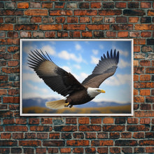 Load image into Gallery viewer, Eagle in a Mountain Clouds Canvas Wall Art Design, Framed Canvas Print Decor for Home & Office Decoration, CANVAS READY to Hang