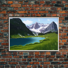 Carregar imagem no visualizador da galeria, Calm and Serene Landscape Painting, Framed Canvas Print, Canvas Art, Framed wall decor, living room wall art