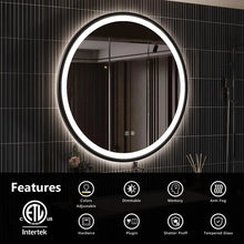 Carregar imagem no visualizador da galeria, 4 in 1 Blacklit Framed Round LED Bathroom Mirror