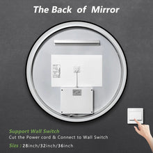 Carregar imagem no visualizador da galeria, 4 in 1 Blacklit Framed Round LED Bathroom Mirror