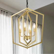 Carregar imagem no visualizador da galeria, 4 Light Farmhouse Chandelier Hanging Lights Pendant with Modern Design