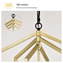 Carregar imagem no visualizador da galeria, 4 Light Farmhouse Chandelier Hanging Lights Pendant with Modern Design