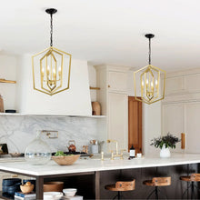 Carregar imagem no visualizador da galeria, 4 Light Farmhouse Chandelier Hanging Lights Pendant with Modern Design