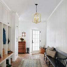 Carregar imagem no visualizador da galeria, 4 Light Farmhouse Chandelier Hanging Lights Pendant with Modern Design