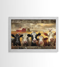 Load image into Gallery viewer, Cows and Sheep on the Farm | Framed Wall Art | Kitchen Decor | Minimalist Living Room Art | Country Art | Farmhouse Above Sofa Wall Art