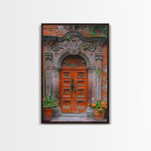Cargar imagen en el visor de la galería, Change23. Mexican Wall Art, Framed Canvas Print, Old Town Mexico Architecture Wall Art, Framed Art