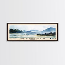 Carregar imagem no visualizador da galeria, Air Manis Beach, Indonesia Watercolor Beach Print, Vacation Gift, Indonesia Wall Art, Framed Canvas Print, Framed Beach Painting