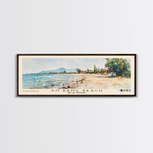 Load image into Gallery viewer, An Bang Beach, Hoi An, Vietnam Watercolor Beach Print, Vacation Gift, Hoi An, Vietnam Wall Art, Framed Canvas Print, Framed Beach Painting