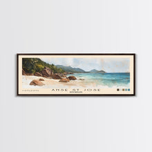 Load image into Gallery viewer, Anse St Jose, Seychelles Watercolor Beach Print, Vacation Gift, Seychelles Wall Art, Beach Painting, Beach Decor, Beach Painting