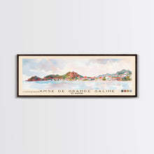Load image into Gallery viewer, Anse de Grande Saline, St. Barths Watercolor Print, Vacation Gift, St. Barths Wall Art, Beach Painting, Beach Decor, Large Wall Art, Wood Frame Art