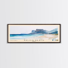 Carregar imagem no visualizador da galeria, Balos Beach, Greece Watercolor Beach Print, Vacation Gift, Greece Wall Art, Framed Canvas Print, Framed Beach Painting