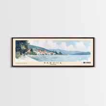 Load image into Gallery viewer, Bačvice, Croatia Watercolor Beach Print, Vacation Gift, Croatia Wall Art, Beach Painting, Beach Decor, Beach Painting