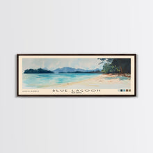 Load image into Gallery viewer, Blue Lagoon, Malasyia Watercolor Beach Print, Vacation Gift, Malasyia Wall Art, Beach Painting, Beach Decor, Beach Painting