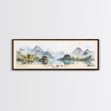 Cargar imagen en el visor de la galería, Côn Đảo, Vietnam Watercolor Beach Print, Vacation Gift, Vietnam Wall Art, Framed Canvas Print, Framed Beach Painting
